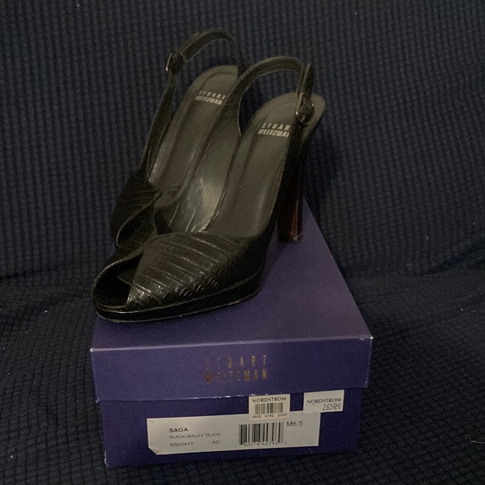 Stuart Weitzman Black Malay Heels
